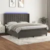 Image de vidaXL Boxspring met matras en LED fluweel donkergrijs 160x200 cm3139812