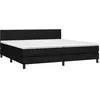 Image de vidaXL Boxspring met matras en LED stof zwart 200x200 cm3133023