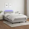Image de vidaXL Boxspring met matras en LED stof lichtgrijs 120x200 cm3133061