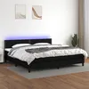 Image de vidaXL Boxspring met matras en LED stof zwart 200x200 cm3133103