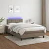 Image de vidaXL Boxspring met matras en LED stof taupe 120x200 cm3133145
