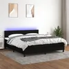 Image de vidaXL Boxspring met matras en LED stof zwart 180x200 cm3133175