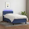 Image de vidaXL Boxspring met matras en LED stof blauw 80x200 cm3133355
