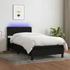 Image de vidaXL Boxspring met matras en LED stof zwart 90x190 cm3133359