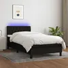 Image de vidaXL Boxspring met matras en LED stof zwart 100x200 cm3133375