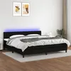 Image de vidaXL Boxspring met matras en LED stof zwart 200x200 cm3133423