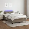 Image de vidaXL Boxspring met matras en LED stof taupe 120x200 cm3133465