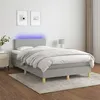 Image de vidaXL Boxspring met matras en LED stof lichtgrijs 120x200 cm3133541