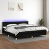 Image de vidaXL Boxspring met matras en LED stof zwart 200x200 cm3133583
