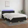 Image de vidaXL Boxspring met matras en LED stof zwart 140x200 cm3133719
