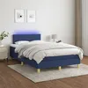 Image de vidaXL Boxspring met matras en LED stof blauw 120x200 cm3133787