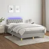 Image de vidaXL Boxspring met matras en LED stof lichtgrijs 120x200 cm3133941
