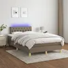 Image de vidaXL Boxspring met matras en LED stof taupe 120x200 cm3133945