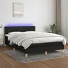 Image de vidaXL Boxspring met matras en LED stof zwart 140x200 cm3134039