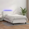 Image de vidaXL Boxspring met matras en LED kunstleer wit 80x200 cm3134070