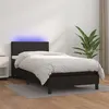 Image de vidaXL Boxspring met matras en LED kunstleer zwart 90x200 cm3134081