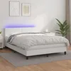 Image de vidaXL Boxspring met matras en LED kunstleer zwart 140x190 cm3134100