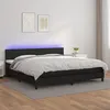 Image de vidaXL Boxspring met matras en LED kunstleer zwart 200x200 cm3134123