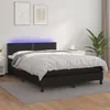 Image de vidaXL Boxspring met matras en LED kunstleer zwart 140x200 cm3134165