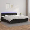 Image de vidaXL Boxspring met matras en LED kunstleer zwart 200x200 cm3134183