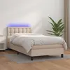 Image de vidaXL Boxspring met matras en LED kunstleer cappuccinokleur 100x200cm3134212