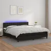 Image de vidaXL Boxspring met matras en LED kunstleer zwart 180x200 cm3134237