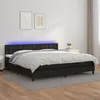 Image de vidaXL Boxspring met matras en LED kunstleer zwart 200x200 cm3134243