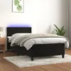 Image de vidaXL Boxspring met matras en LED fluweel zwart 100x200 cm3134269