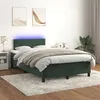 Image de vidaXL Boxspring met matras en LED fluweel donkergroen 120x200 cm3134276