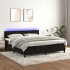 Image de vidaXL Boxspring met matras en LED fluweel zwart 180x200 cm3134299
