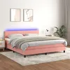 Image de vidaXL Boxspring met matras en LED fluweel roze 180x200 cm3134302