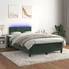 Image de vidaXL Boxspring met matras en LED fluweel donkergroen 120x200 cm3134396