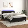 Image de vidaXL Boxspring met matras en LED fluweel zwart 140x200 cm3134407