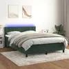 Image de vidaXL Boxspring met matras en LED fluweel donkergroen 140x200 cm3134408