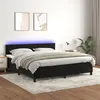 Image de vidaXL Boxspring met matras en LED fluweel zwart 180x200 cm3134419