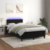 Image de vidaXL Boxspring met matras en LED fluweel zwart 120x200 cm3134455