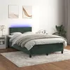 Image de vidaXL Boxspring met matras en LED fluweel donkergroen 120x200 cm3134456