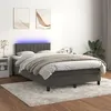 Image de vidaXL Boxspring met matras en LED fluweel donkergrijs 120x200 cm3134514