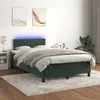 Image de vidaXL Boxspring met matras en LED fluweel donkergroen 120x200 cm3134516