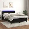 Image de vidaXL Boxspring met matras en LED fluweel zwart 140x190 cm3134521