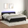 Image de vidaXL Boxspring met matras en LED fluweel zwart 180x200 cm3134539