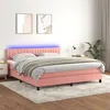 Image de vidaXL Boxspring met matras en LED fluweel roze 180x200 cm3134542
