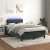 Image de vidaXL Boxspring met matras en LED fluweel donkergroen 120x200 cm3134576