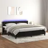 Image de vidaXL Boxspring met matras en LED fluweel zwart 200x200 cm3134605