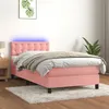 Image de vidaXL Boxspring met matras en LED fluweel roze 100x200 cm3134632