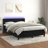 Image de vidaXL Boxspring met matras en LED fluweel zwart 140x190 cm3134641