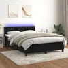 Image de vidaXL Boxspring met matras en LED fluweel zwart 140x200 cm3134647
