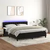 Image de vidaXL Boxspring met matras en LED fluweel zwart 180x200 cm3134659