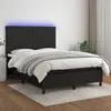 Image de vidaXL Boxspring met matras en LED stof zwart 140x190 cm3134711