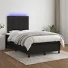 Image de vidaXL Boxspring met matras en LED stof zwart 120x200 cm3134863
